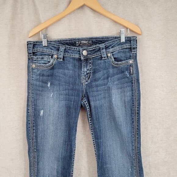 Silver Jeans Twisted Capri Stretch Denim Women's Size 30 Waist - Picture 2 of 13